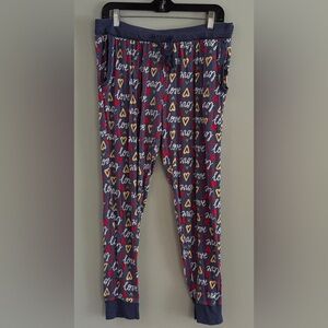 Serra Girls’ Dark Blue Ankle Length Cozy Soft Love Pajama Pants PJs Size L Large